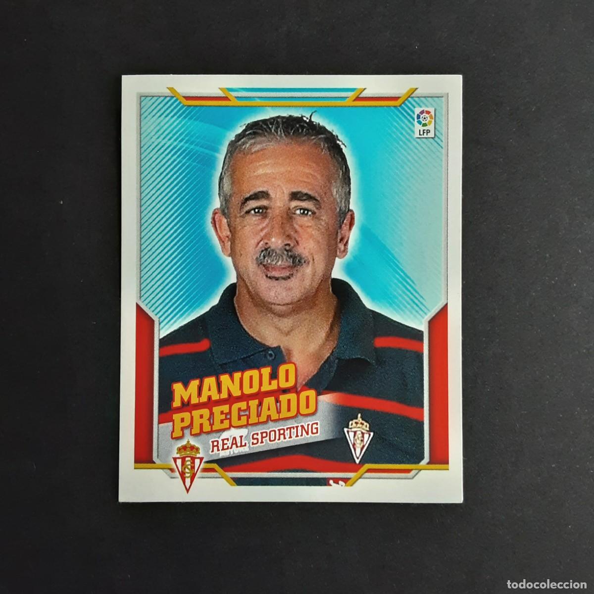 Figurine di Calcio: CROMO LIGA 2010 2011 10 11 ESTE PANINI ENTRENADOR PRECIADO-GIJON NUNCA PEGADO DOBLE TRASERA