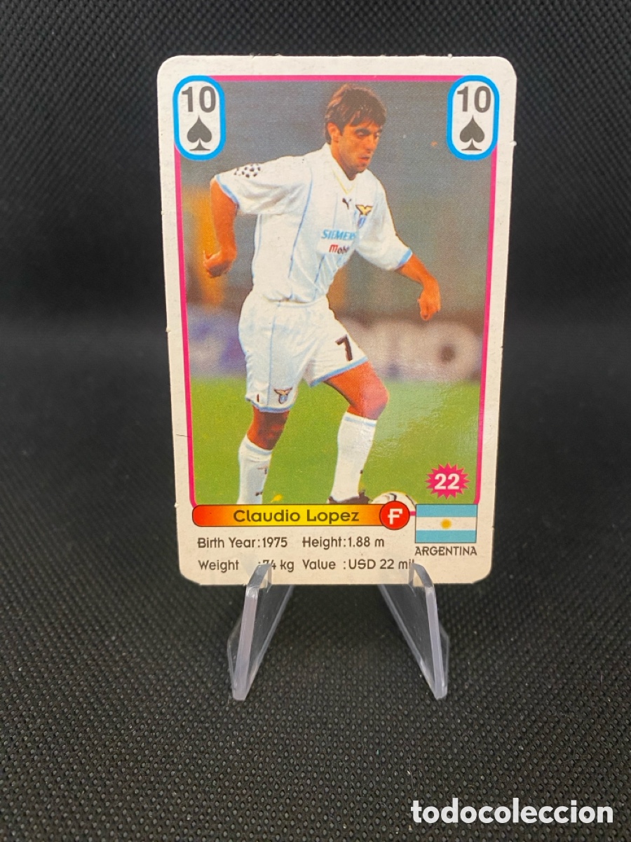 Cromos de F&uacute;tbol: 2002 Claudio Piojo Lopez Lazio Valencia Football Stars new season