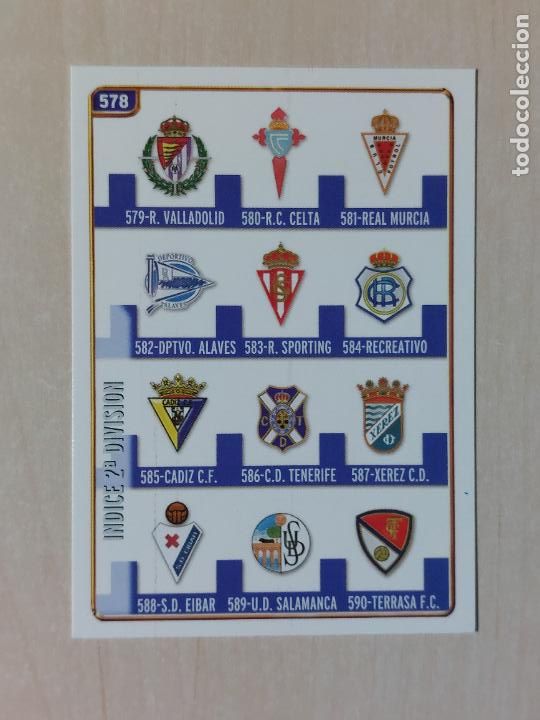 Fu&szlig;ball-Sticker: N&ordm; 578 INDICE - MUNDICROMO - LAS FICHAS DE LA LIGA 2005 - 2 DIVISION