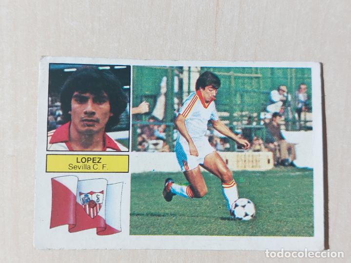 Cromos de f&uacute;tbol: EDICIONES ESTE 82 83 - LOPEZ - CROMO - SEVILLA - Foto 1