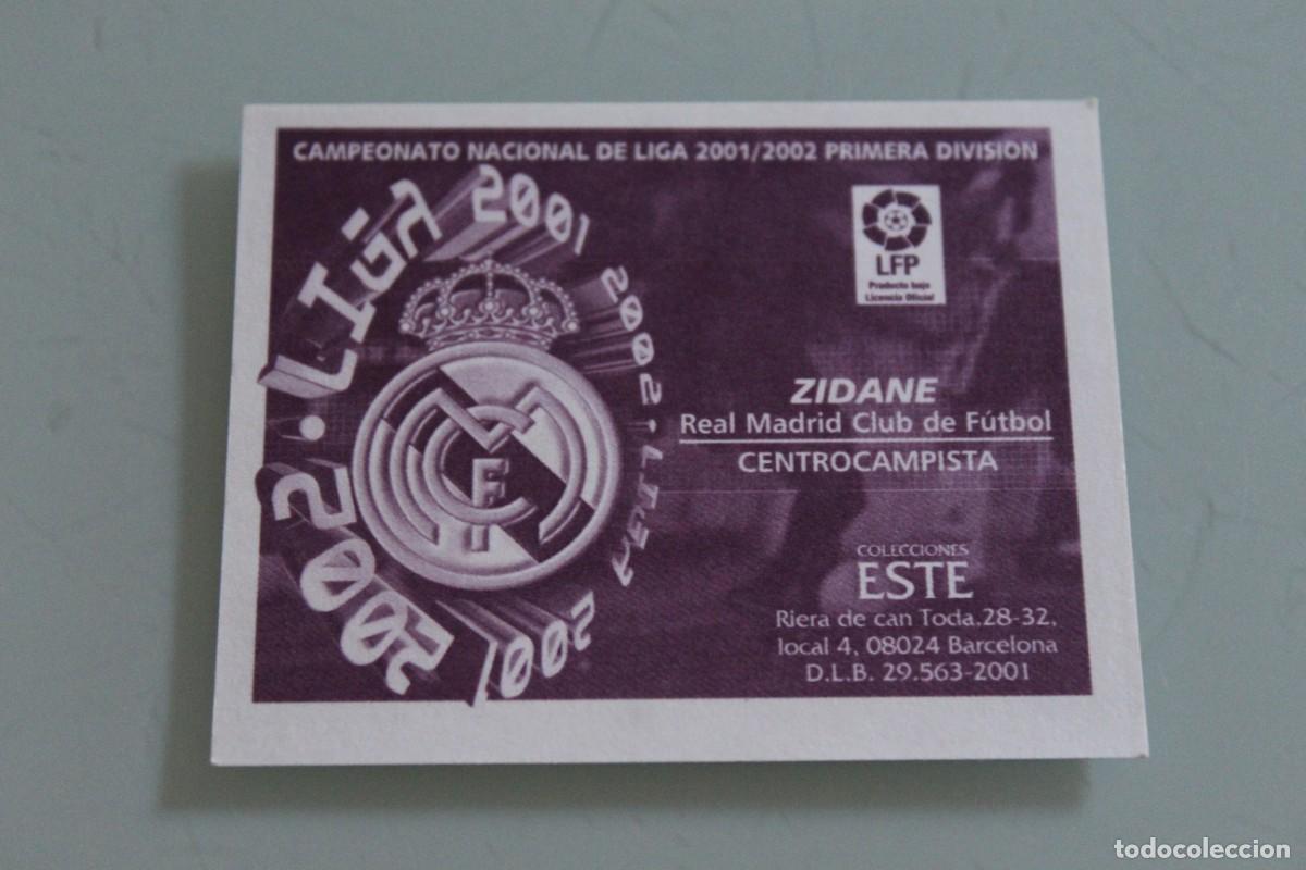 Cromos de f&uacute;tbol: ESTE 01 02 ZIDANE SIN PEGAR - Foto 2