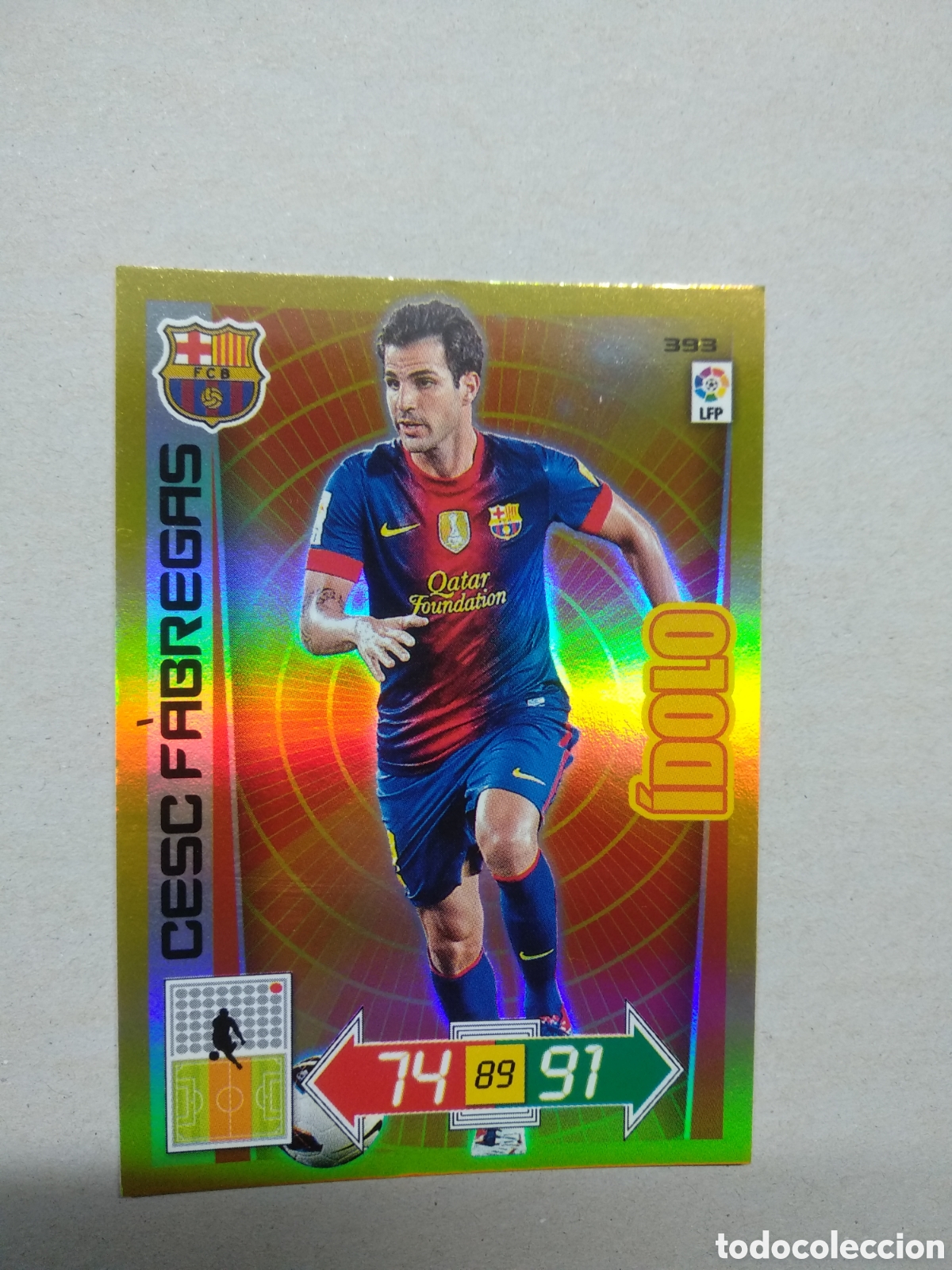 Cromos de f&uacute;tbol: ADRENALYN 12-13 CARD EN BUEN ESTADO N 393 IDOLO CESC F&Agrave;BREGAS