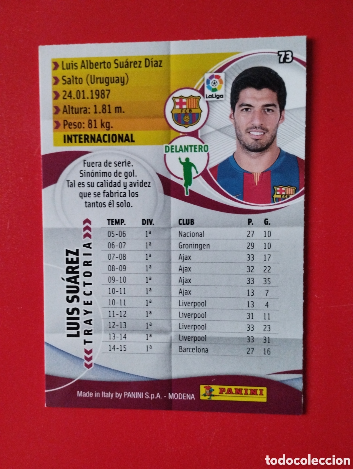 Cromos de f&uacute;tbol: Luis Su&aacute;rez Megacraks 15-16 - Foto 4