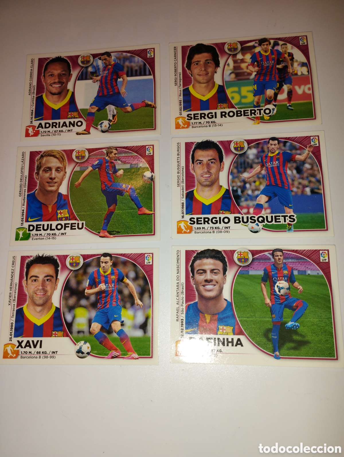 Cromos de f&uacute;tbol: Lote de 6 cromos Barcelona, Este 2014-15 - Foto 2
