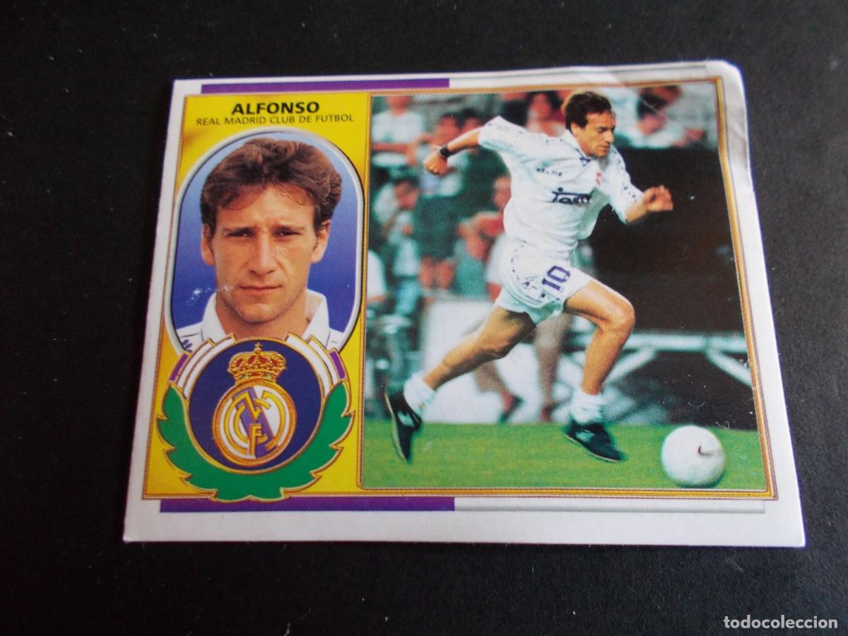 Cromos de f&uacute;tbol: ESTE 96-97 DOBLE IMAGEN ALFONSO REAL MADRID VENTANILLA - Foto 1