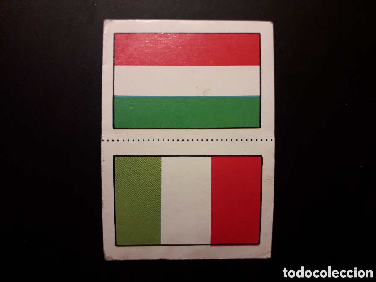Cromos de F&uacute;tbol: BANDERAS HUNGR&Iacute;A E ITALIA N&deg; 296 Y 296-A MUNDIAL F&Uacute;TBOL ESPA&Ntilde;A 82 ED FHER 1982 PEDIDO M&Iacute;NIMO 3&euro;