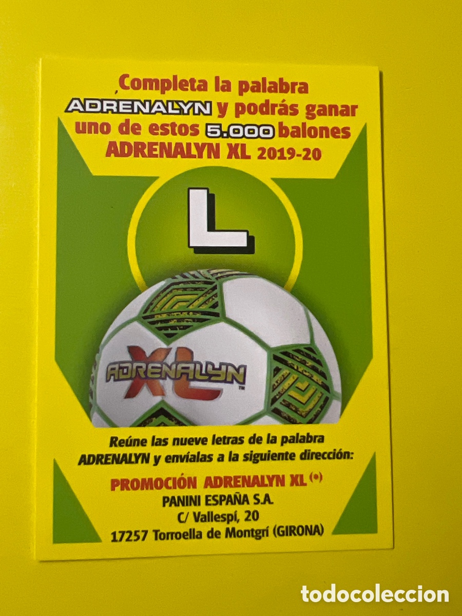 Fu&szlig;ball-Sticker: C6469. Adrenalyn XL 19 20 2019 2020 Letra L Promoci&oacute;n Bal&oacute;n Adrenalyn XL