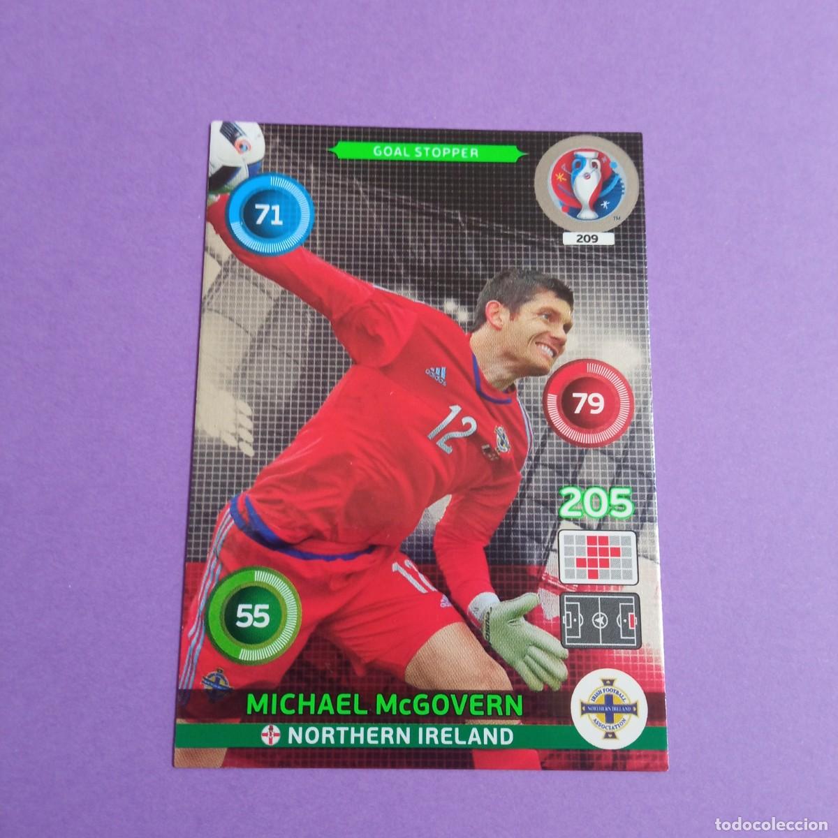 Fu&szlig;ball-Sticker: 209 MCGOVERN IRLANDA DEL NORTE GOAL STOPPER PANINI UEFA ADRENALYN EURO FRANCE 2016 NO LIGA ESTE