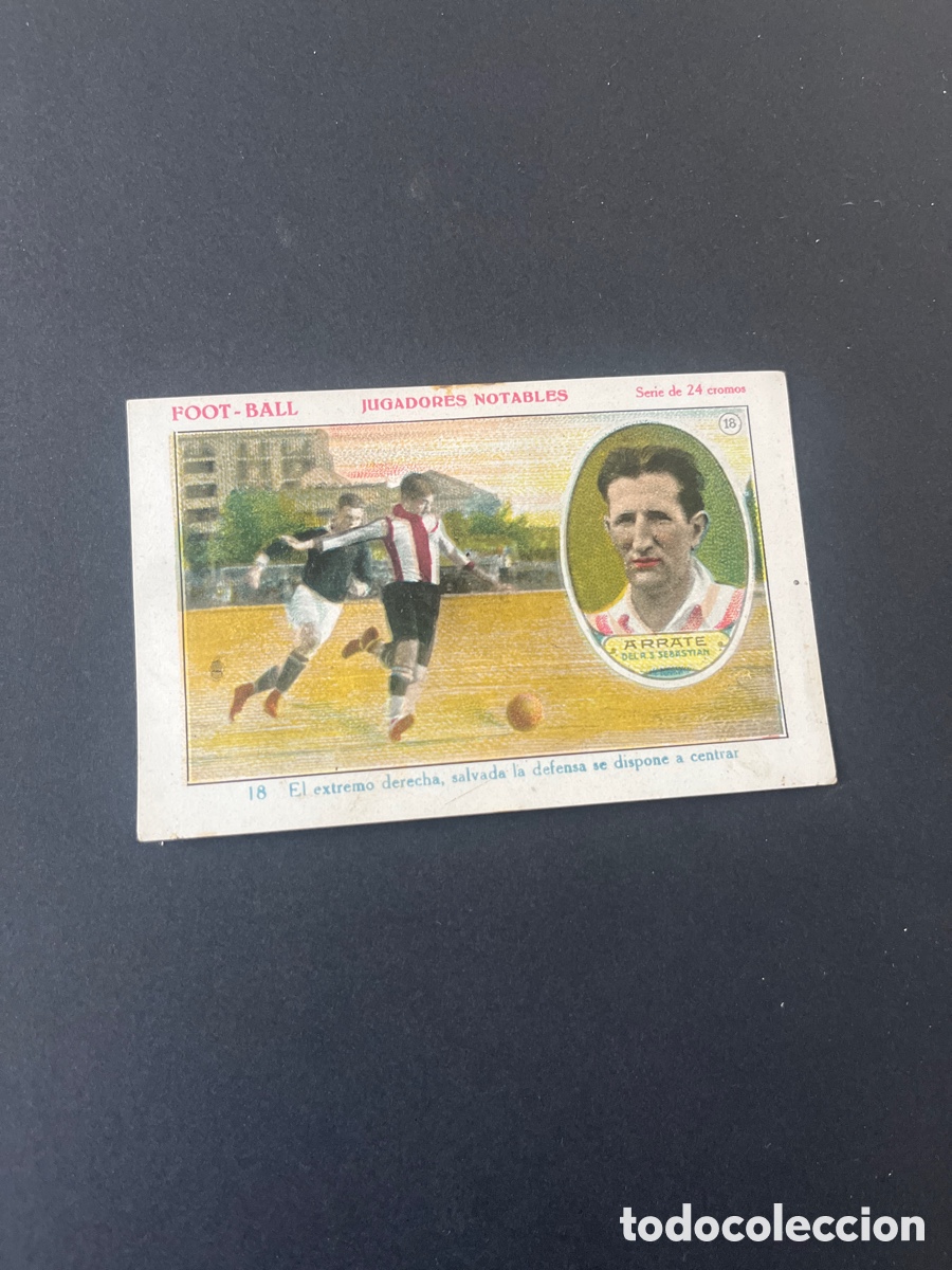 Cromos de f&uacute;tbol: ARRATE R.S.SEBASTIAN N&ordm; 18 JUGADORES NOTABLES A&Ntilde;OS 20