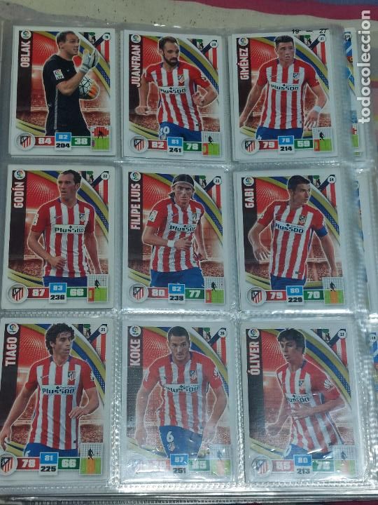 Cartes &agrave; collectionner de Football: ADRENALYN 2015 2016 ATLETICO DE MADRID - EQUIPO COMPLETO - BASICOS - 18 FICHAS CROMOS - 15 16
