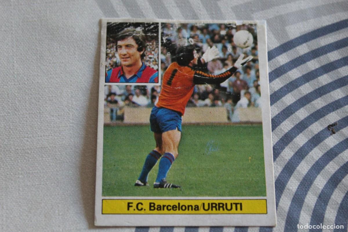 Cromos de F&uacute;tbol: ESTE 81 82 URRUTI VERSI&Oacute;N NARANJA RECUPERADO DE &Aacute;LBUM