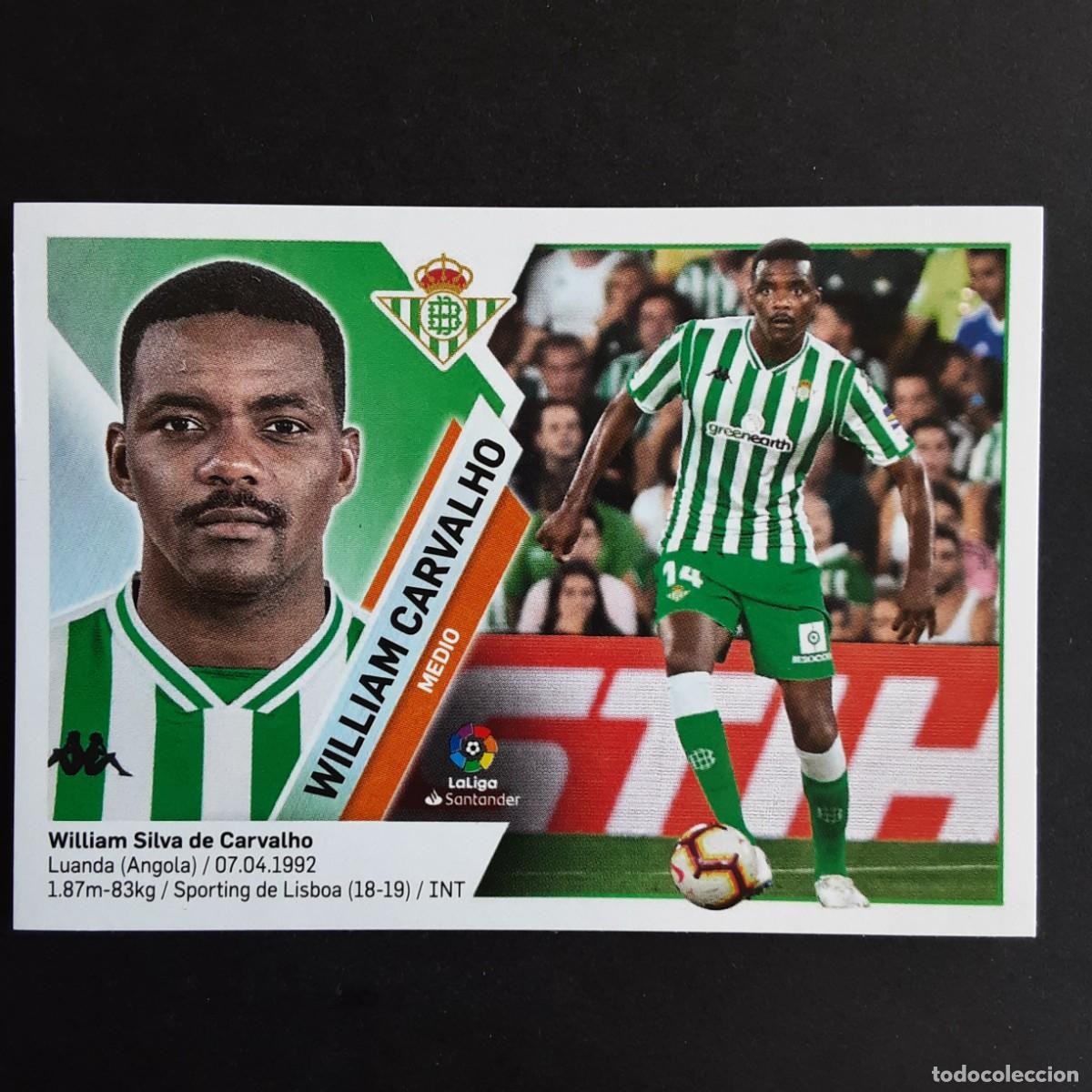 Cromos de f&uacute;tbol: CROMO LIGA 2019 2020 19 20 COLECCIONES ESTE PANINI N&ordm;9 WILLIAM CARVALHO-BETIS NUNCA PEGADO