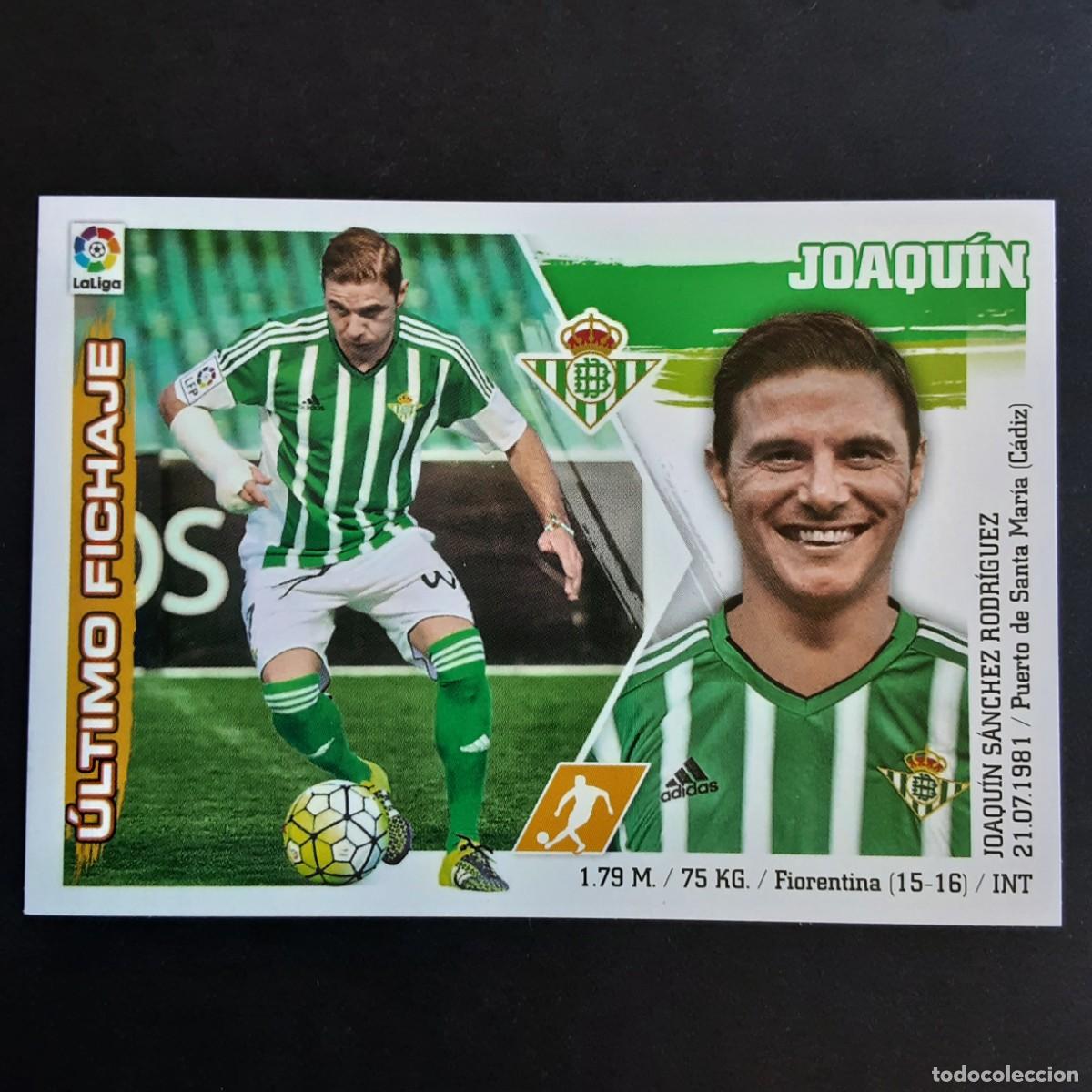 Fu&szlig;ball-Sticker: CROMO LIGA 2015 2016 15 16 COLECCIONES ESTE PANINI FICHAJE N&ordm;54 JOAQUIN-BETIS NUNCA PEGADO