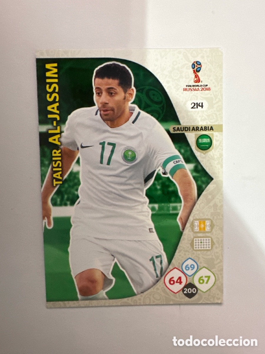Fu&szlig;ball-Sticker: TAISIR AL-JASSIM 214 ARABIA SAUDI ADRENALYN MUNDIAL RUSIA FIFA WORLD CUP RUSSIA 2018