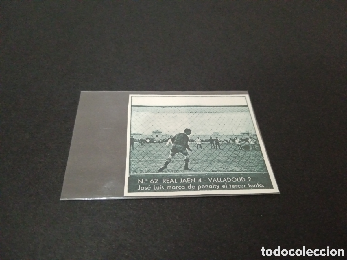 Fu&szlig;ball-Sticker: 1953 N&deg; 62 REAL JA&Eacute;N VALLADOLID BRUGUERA SIN PEGAR