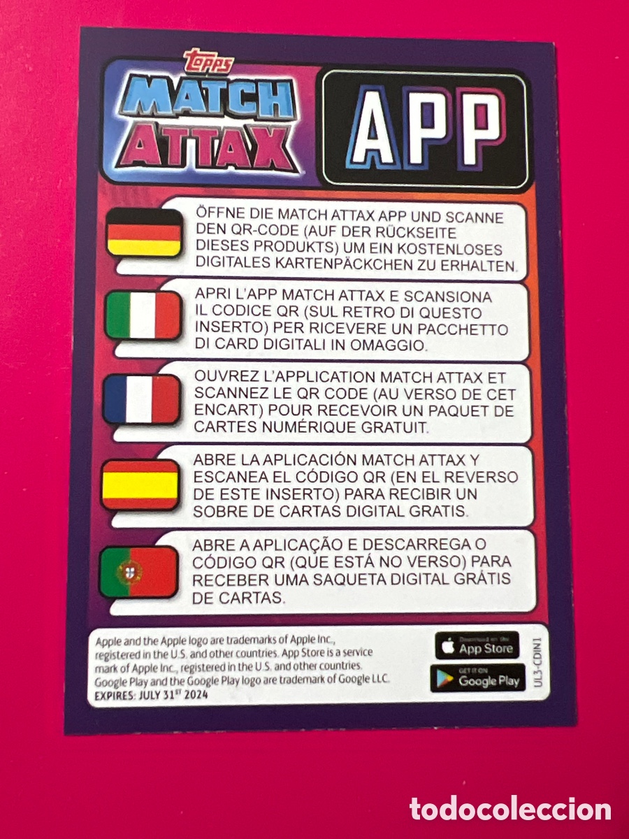 Fu&szlig;ball-Sticker: C1279. MATCH ATTAX 2023 2024 23 24 ALBUM TOPPS CHAMPIONS N DIGITAL CARDS FREE APP