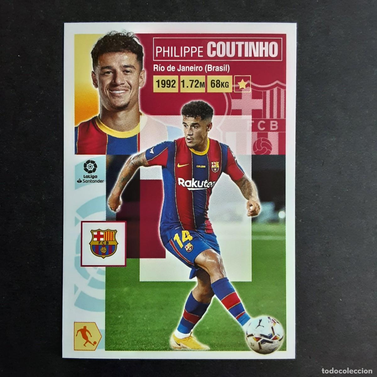 Cromos de F&uacute;tbol: CROMO LIGA 2020 2021 20 21 COLECCIONES ESTE PANINI FICHAJE N&ordm;45 COUTINHO-BARCELONA NUNCA PEGADO