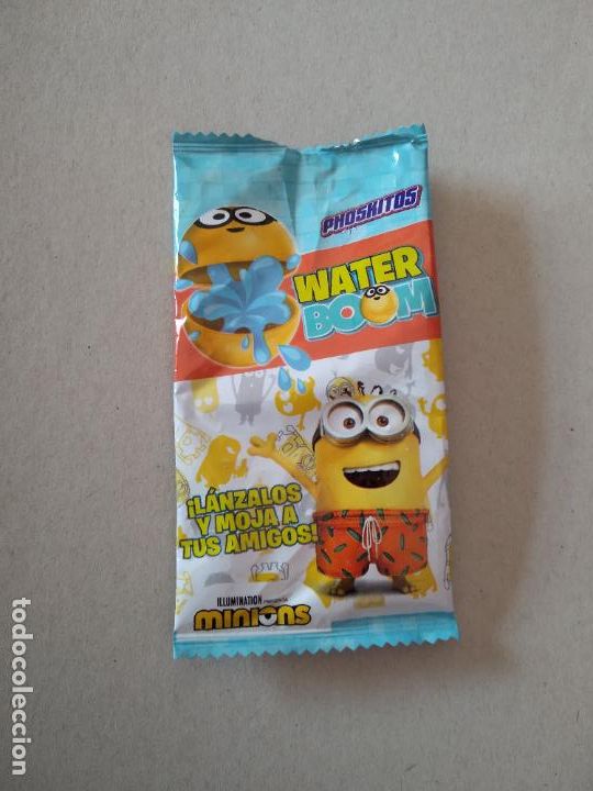 Cromos de F&uacute;tbol: SOBRE VACIO WATER BOOM MINIONS MARCA PUBLICIDAD PHOSKITOS