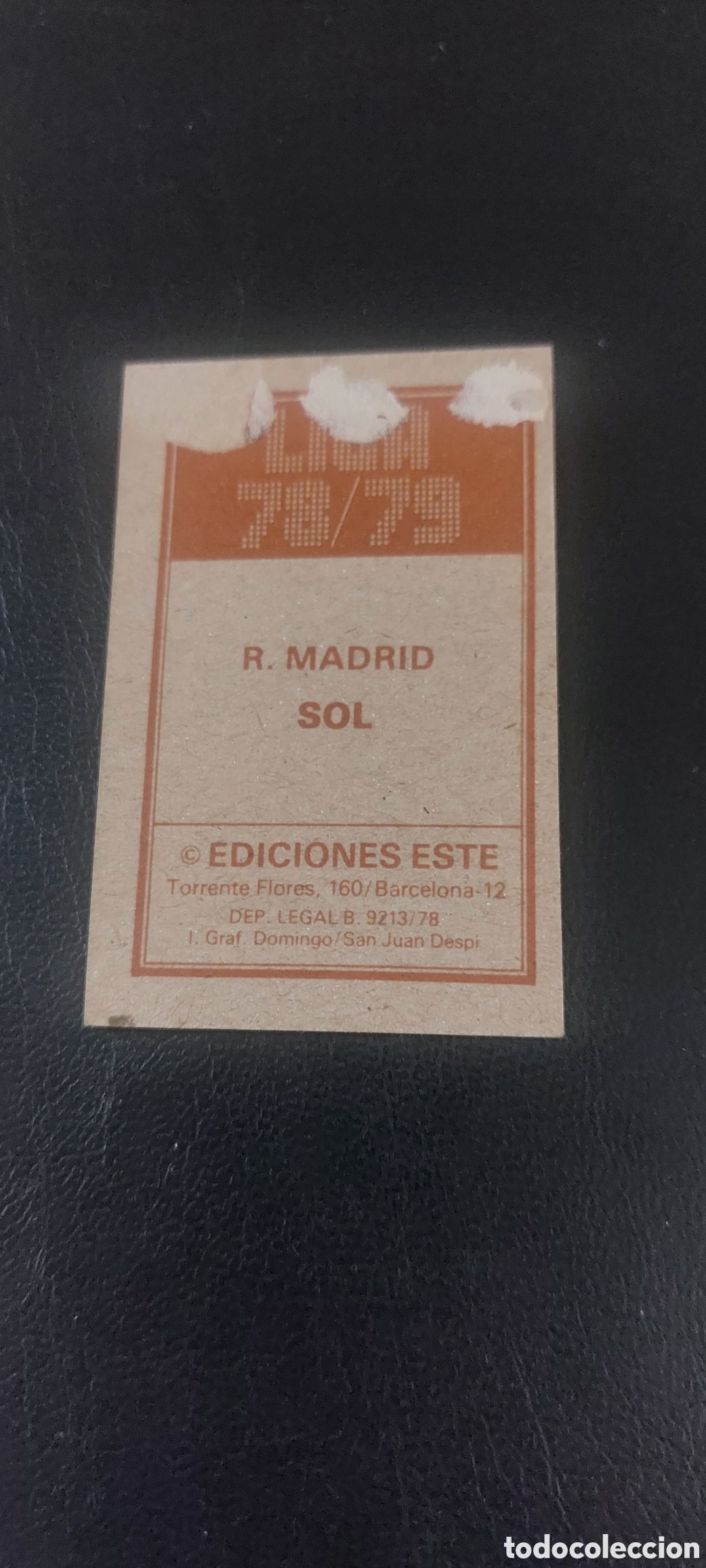Cromos de f&uacute;tbol: Sol real madrid 78/79 - Foto 2