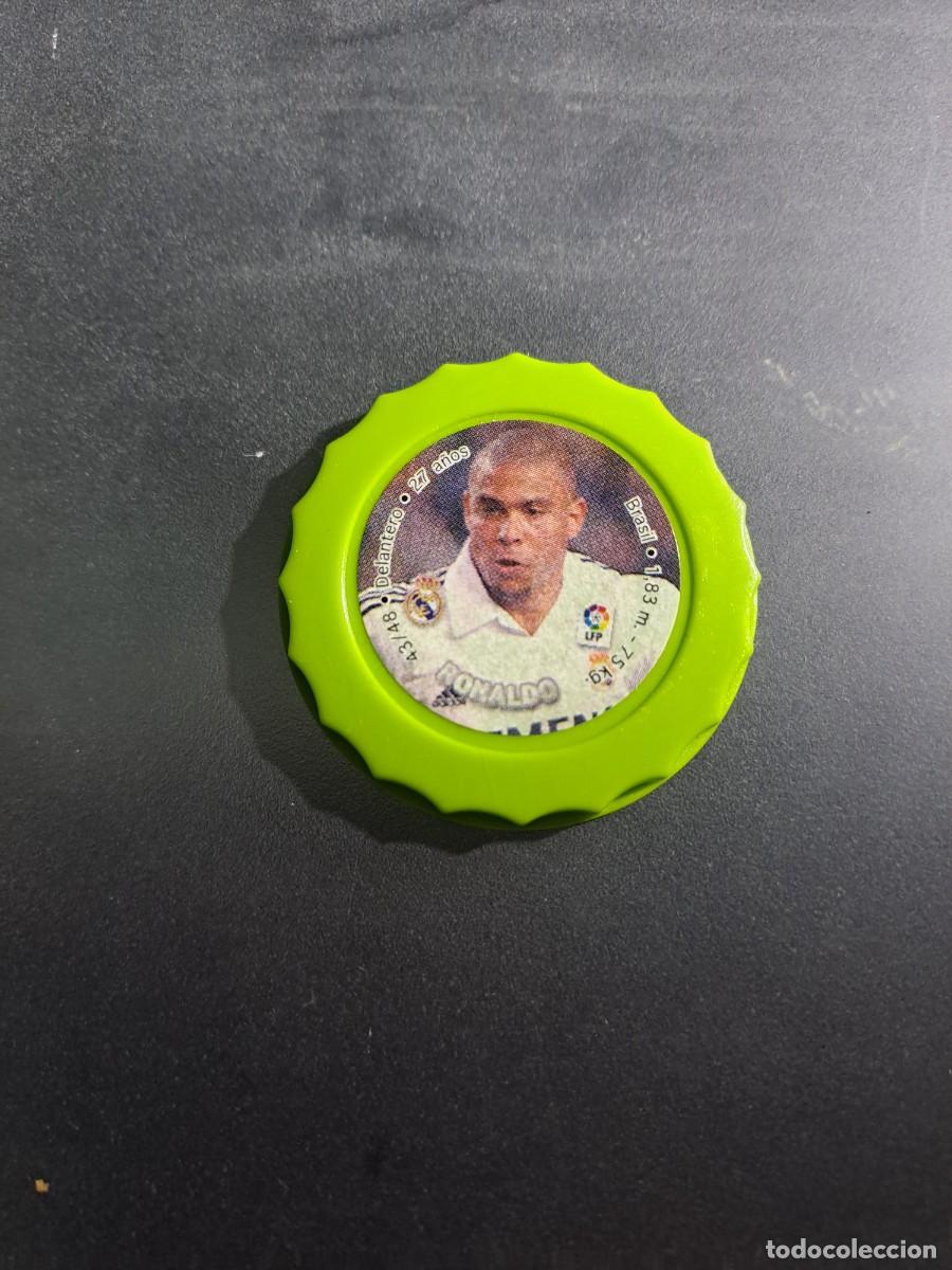Figurine di Calcio: CHAPA TAZO CAPS RONALDO REAL MADRID 43/48 COLOR VERDE LIGA 2003 2004 03 04 FUTBOL TOSFRIT