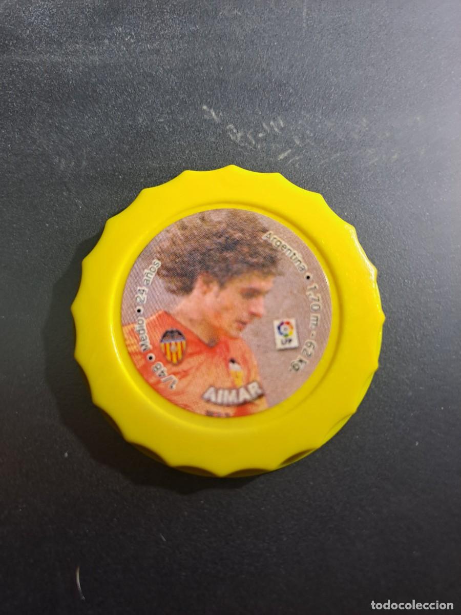 Cromos de Futebol: CHAPA TAZO CAPS AIMAR VALENCIA 1/48 COLOR AMARILLO LIGA 2003 2004 03 04 FUTBOL TOSFRIT