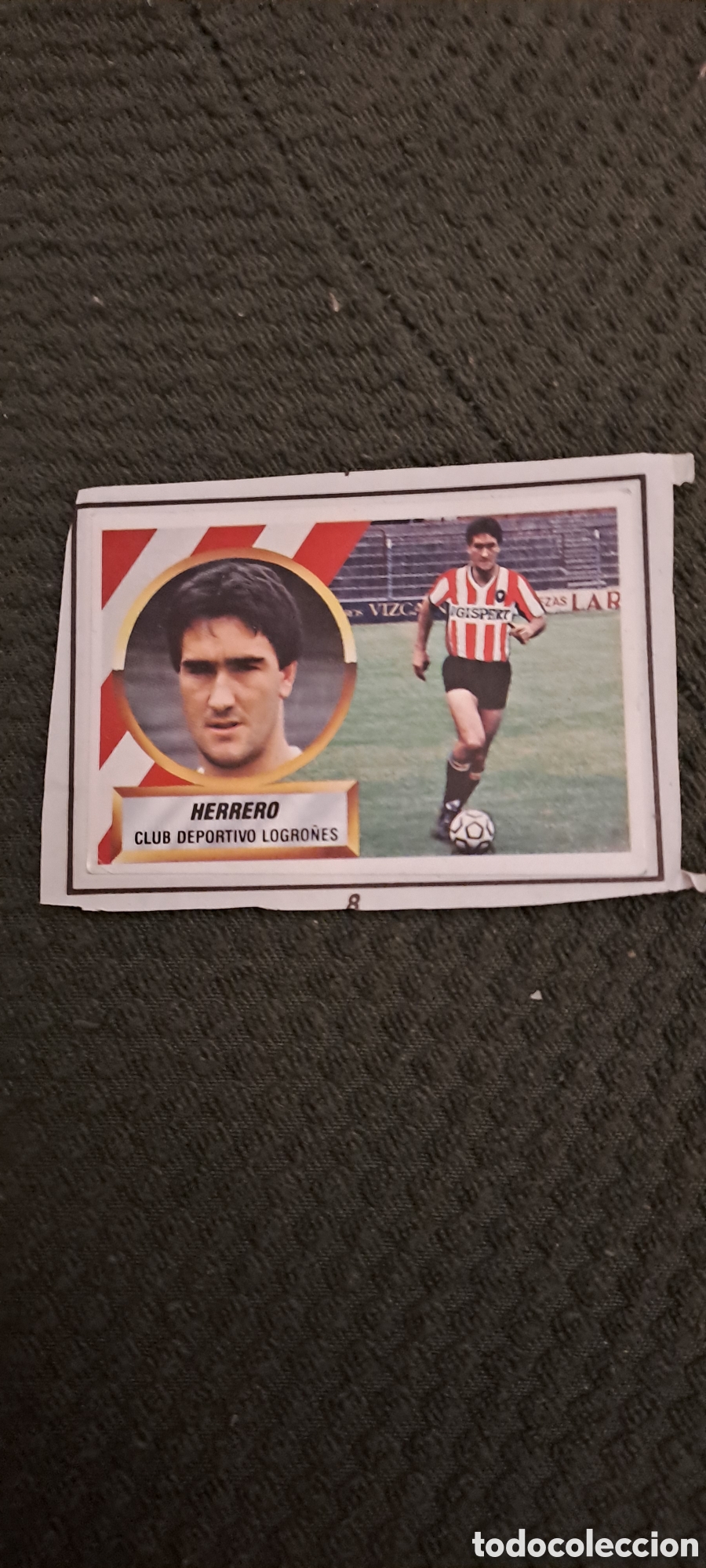 Cromos de f&uacute;tbol: EDICIONES ESTE 88 89 HERRERO BAJA LOGRO&Ntilde;ES RECORTADO - Foto 1