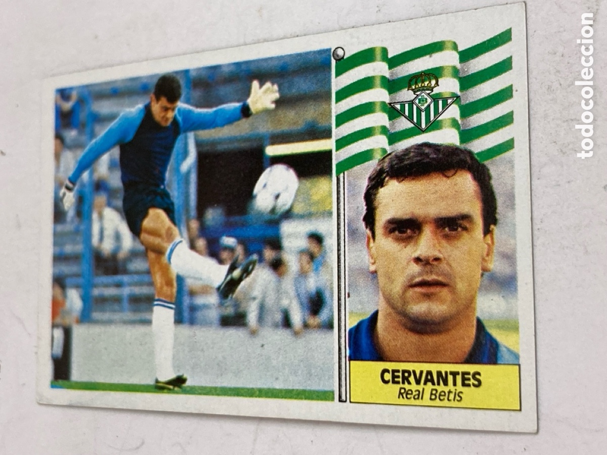 Football Stickers: Cromo de F&uacute;tbol liga 86/87 CERVANTES REAL BETIS BALOMPIE/PAPEL 4D
