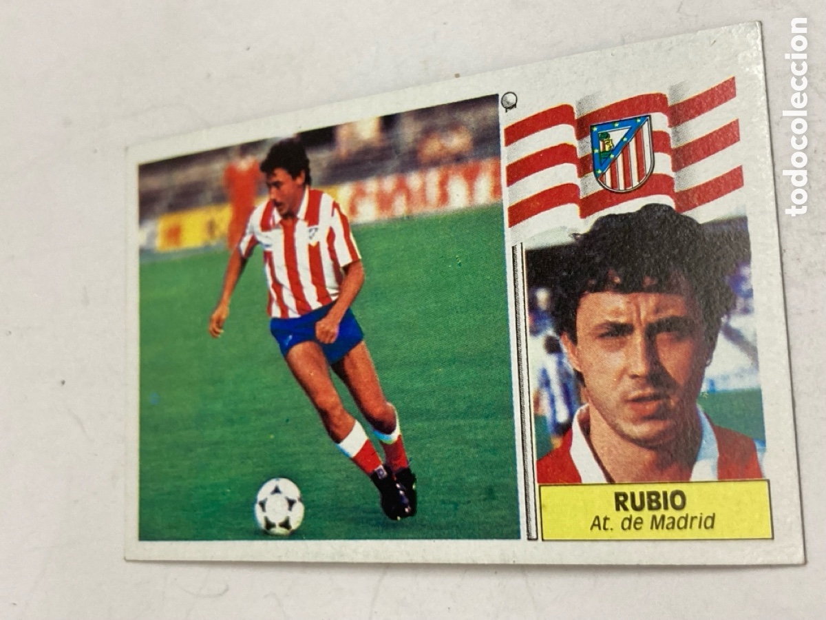 Fu&szlig;ball-Sticker: Cromo Liga F&uacute;tbol 86/87 RUBIO At. de Madrid /PAPEL 4B