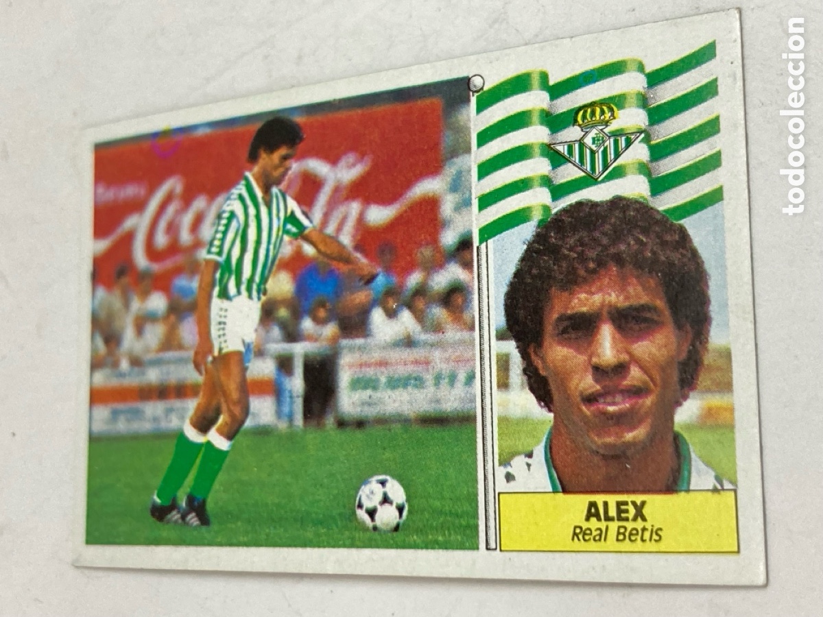 Football Stickers: Cromo Liga F&uacute;tbol 86/87 ALEX Real Betis /PAPEL 4B