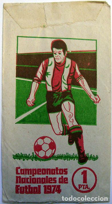 Cromos de F&uacute;tbol: SOBRE DE CROMOS CAMPEONATOS NACIONALES DE FUTBOL 1974 DE RUIZ ROMERO VACIO (DIFICIL)