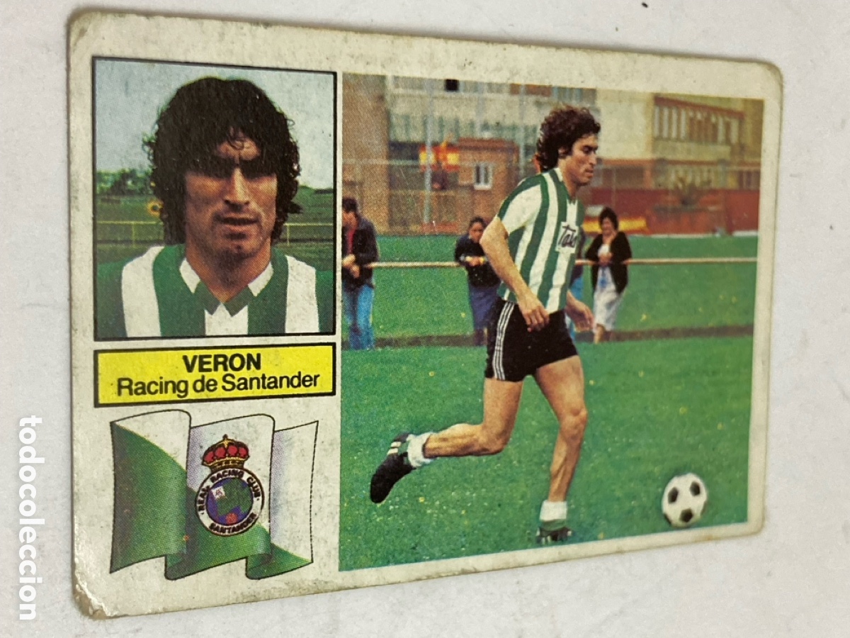 Fu&szlig;ball-Sticker: Cromo liga de F&uacute;tbol 82/83 VERON Racing de Santander /PAPEL 4A
