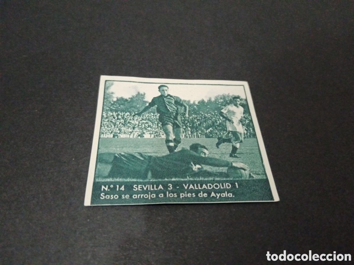 Cromos de f&uacute;tbol: 1953 N&deg; 14 SEVILLA VALLADOLID BRUGUERA DESPEGADO