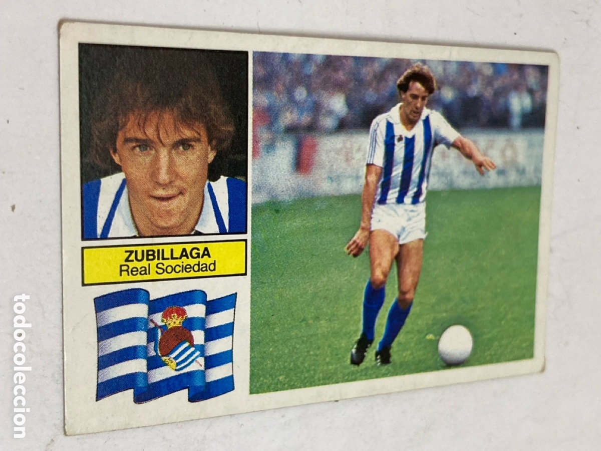 Football Stickers: Cromo de F&uacute;tbol Liga 82/83 ZUBILLAGA Real Sociedad /PAPEL 4