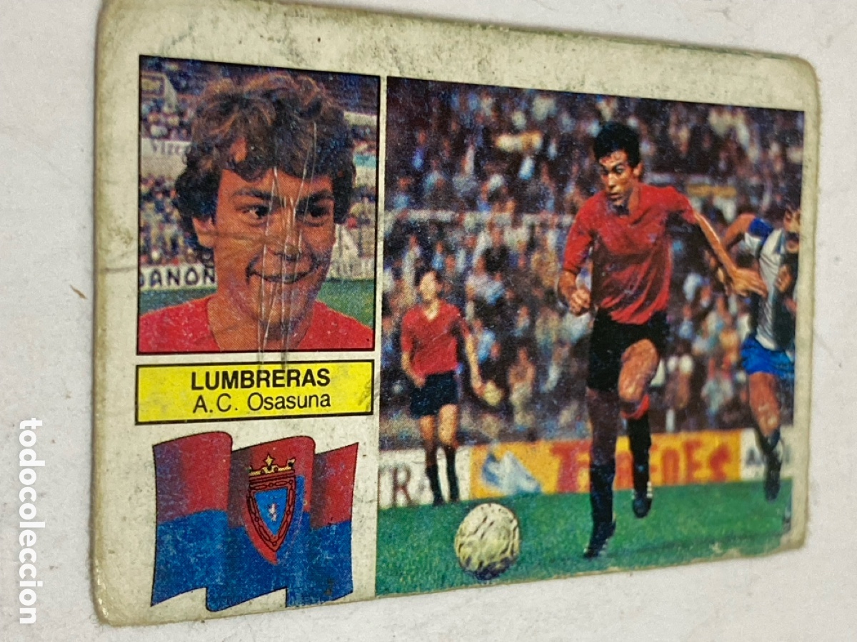 Figurine di Calcio: Cromo de F&uacute;tbol Liga 82/83 LUMBRERAS A.C. Osasuna /PAPEL 4
