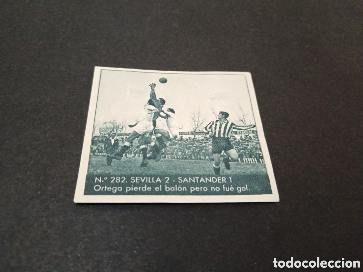Cromos de f&uacute;tbol: 1953 N&deg; 282 SEVILLA SANTANDER BRUGUERA DESPEGADO