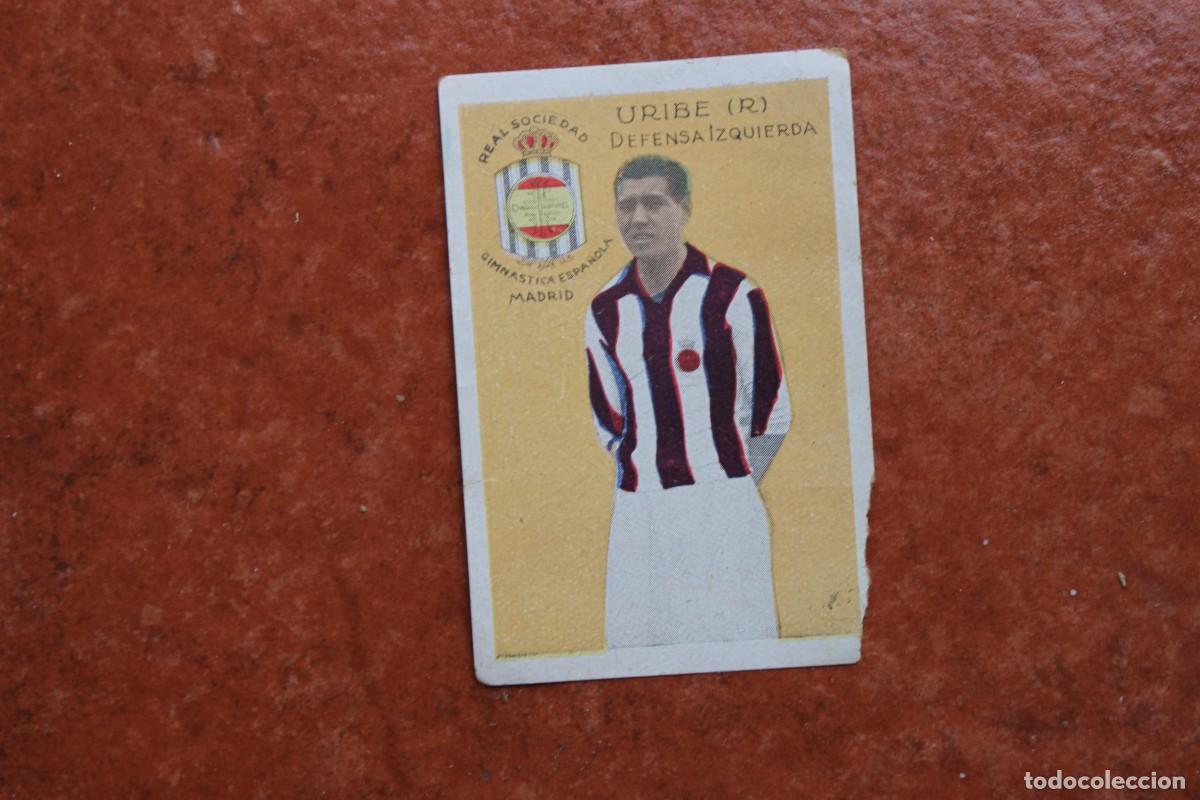 Cartes &agrave; collectionner de Football: CROMO FUTBOL COLECCION LA FAVORITA N&ordm; 130 URIBE (R) REAL SOCIEDAD GIMNASTICA ESPA&Ntilde;OLA MADRID