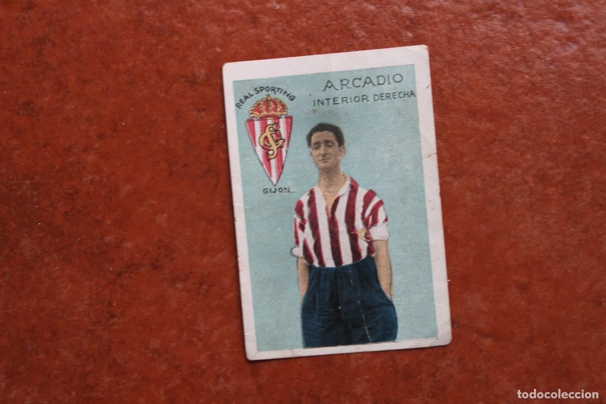 Figurine di Calcio: CROMO FUTBOL COLECCION LA FAVORITA N&ordm; 55 ARCADIO REAL SPORTING GIJON