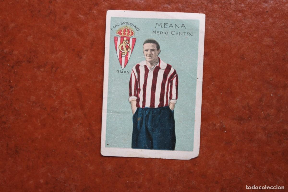 Football Stickers: CROMO FUTBOL COLECCION LA FAVORITA N&ordm; 51 MEANA REAL SPORTING GIJON