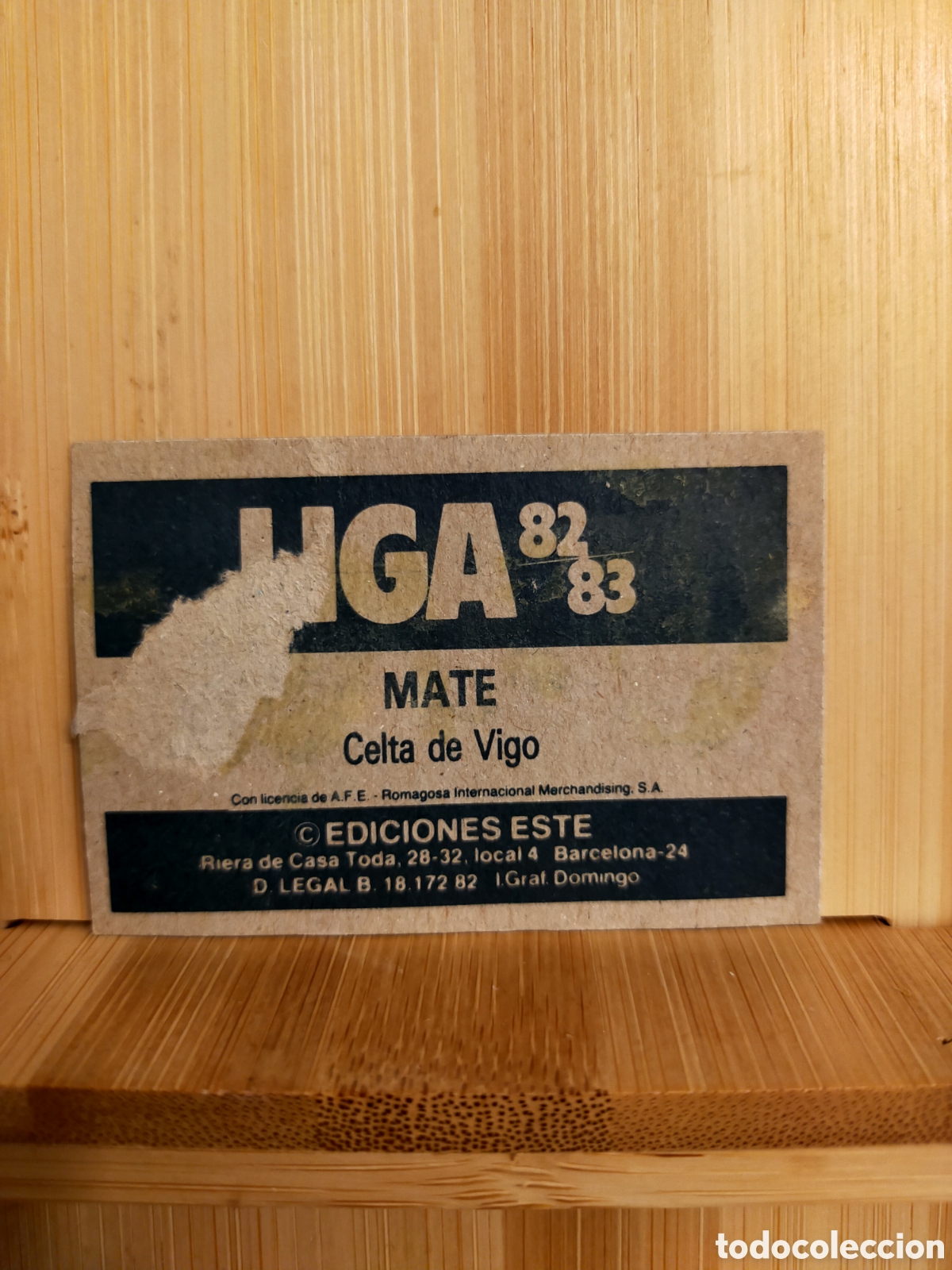Cromos de f&uacute;tbol: 1982 1983 82 83 ESTE CROMO DESPEGADO CELTA MATE - Foto 2