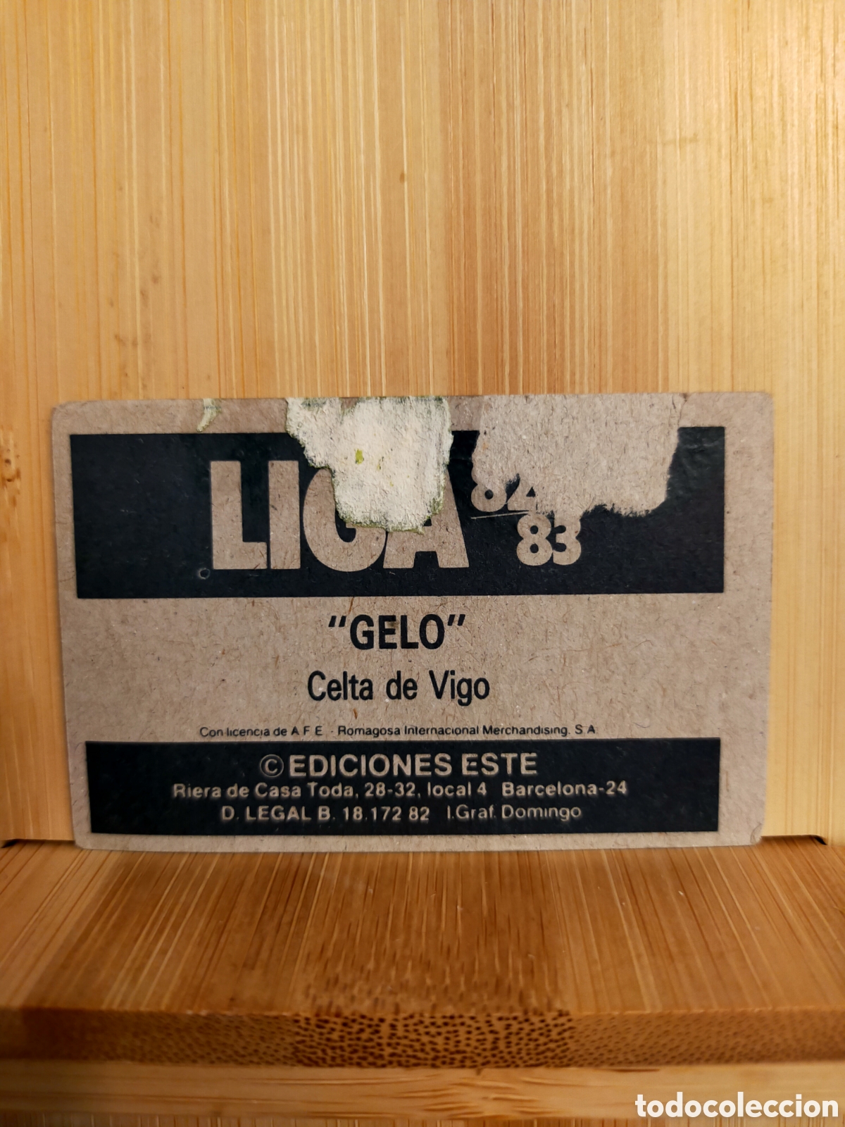 Cromos de f&uacute;tbol: 1982 1983 82 83 ESTE CROMO DESPEGADO CELTA GELO - Foto 2