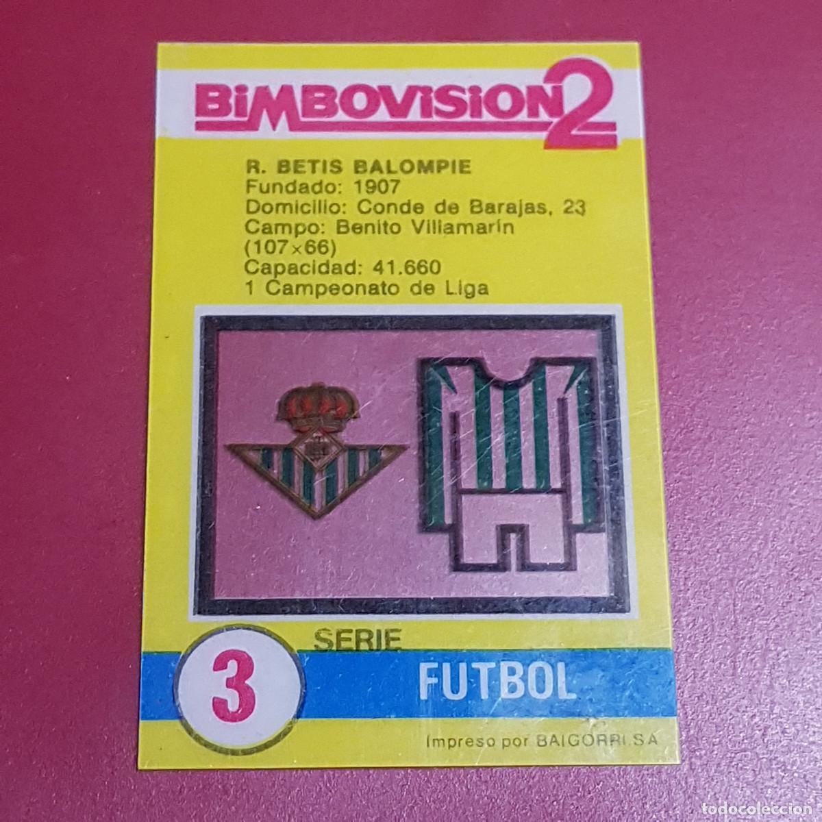 Fu&szlig;ball-Sticker: BIMBO - BIMBOVISION 2 - FUTBOL 3 BETIS