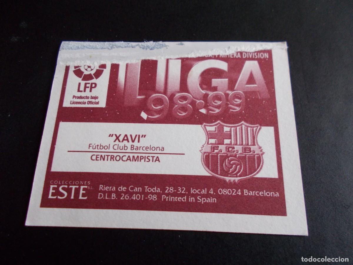 Cromos de f&uacute;tbol: XAVI BARCELONA ESTE 98-99 ROOKIE VENTANILLA - Foto 2