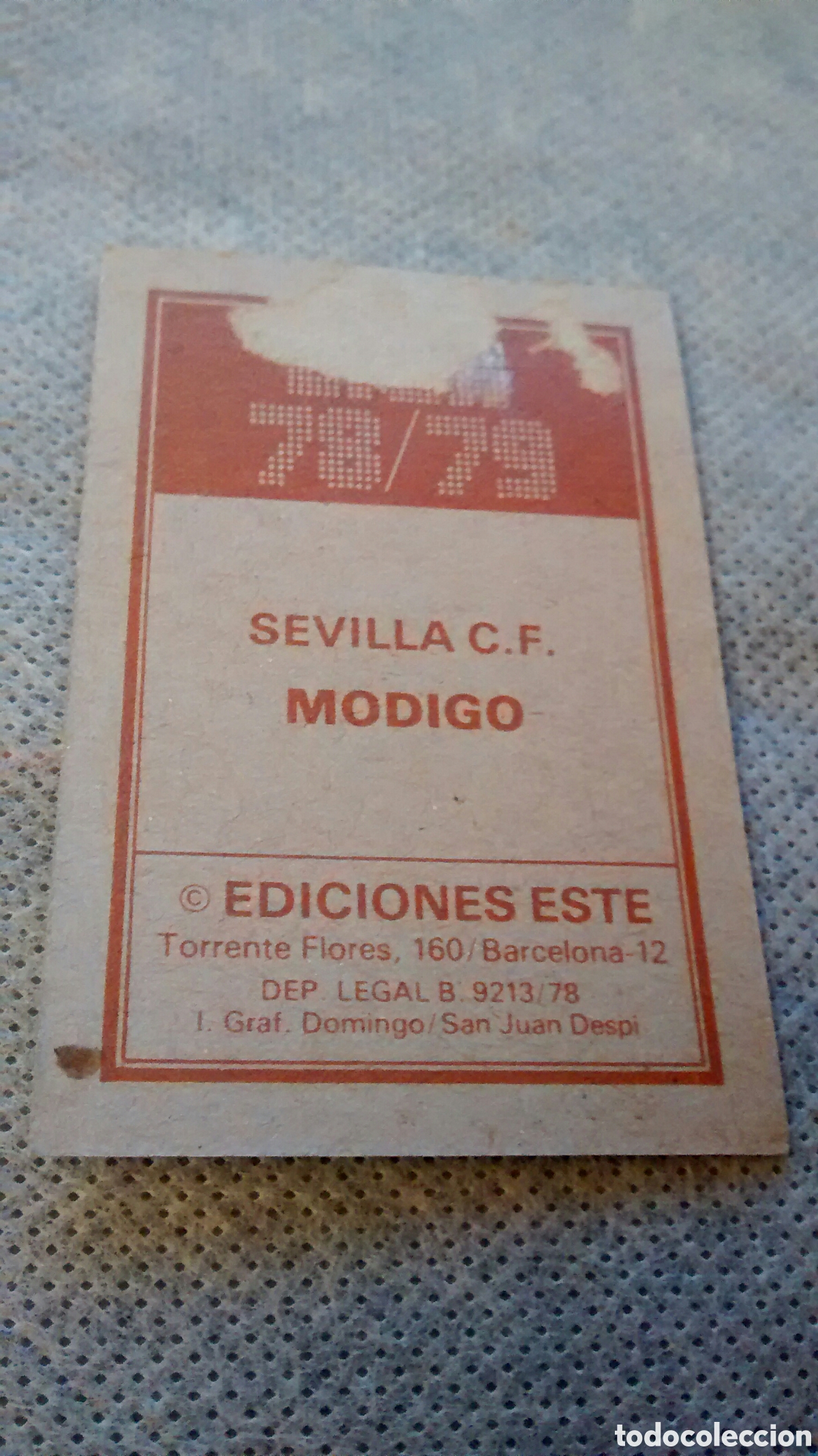 Cromos de f&uacute;tbol: MODIGO, EDICIONES ESTE 78 79 DESPEGADO - Foto 2