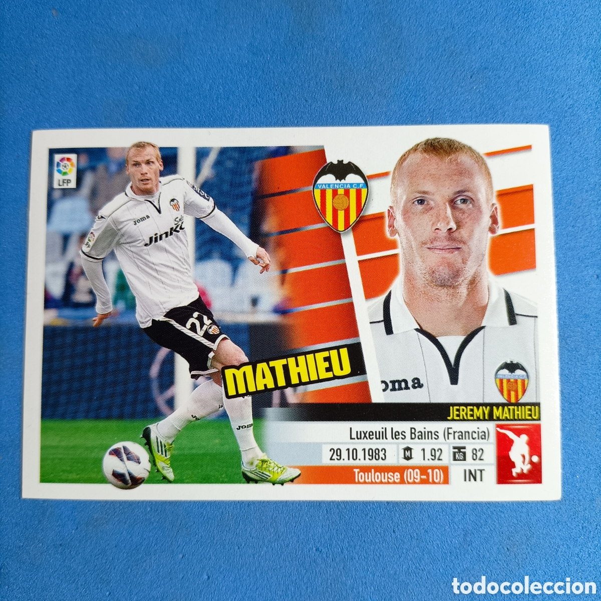 Cromos de f&uacute;tbol: CROMO ESTE. LIGA 2013-2014 (Valencia) №6 MATHIEU - Foto 1