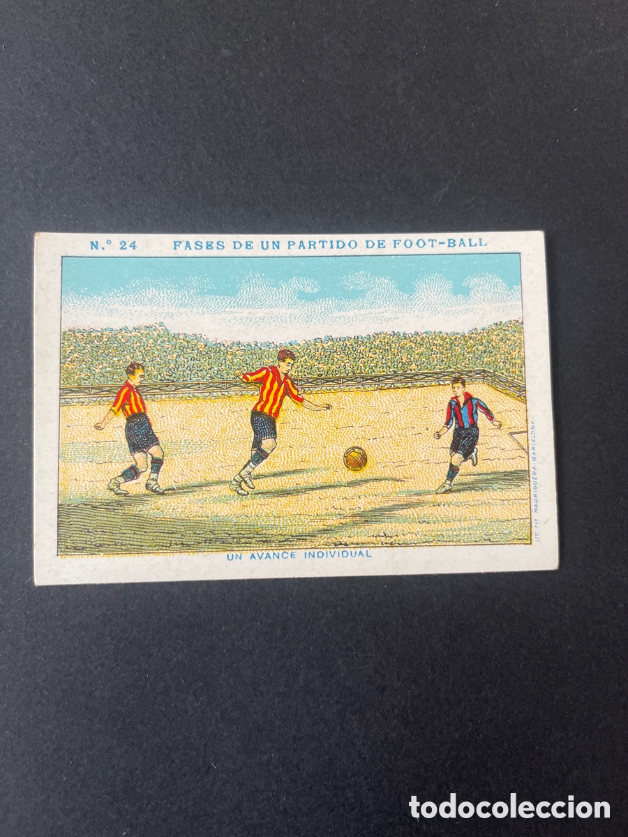 Fu&szlig;ball-Sticker: FASES DE UN PARTIDO DE FOOTBALL N&ordm; 24 CHOCOLATES ASUNCION A&Ntilde;OS 20