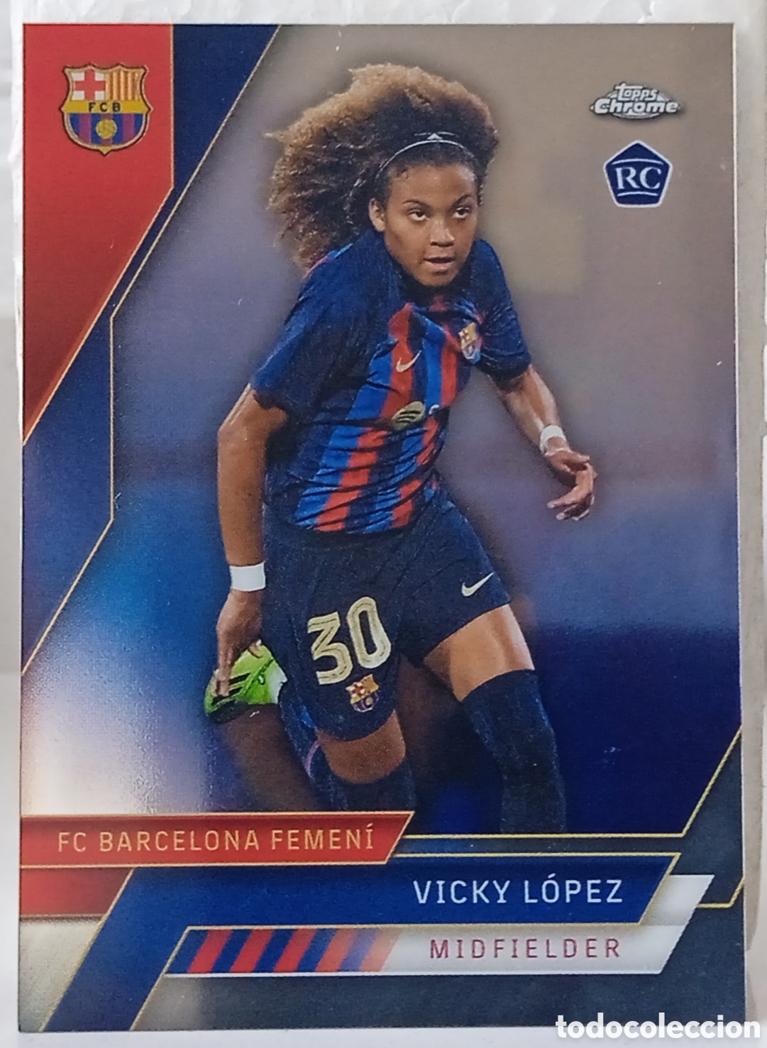 Cromos de f&uacute;tbol: TOPPS CHROME SET DEL BARCA 22/23-VICKY LOPEZ RC - Foto 1