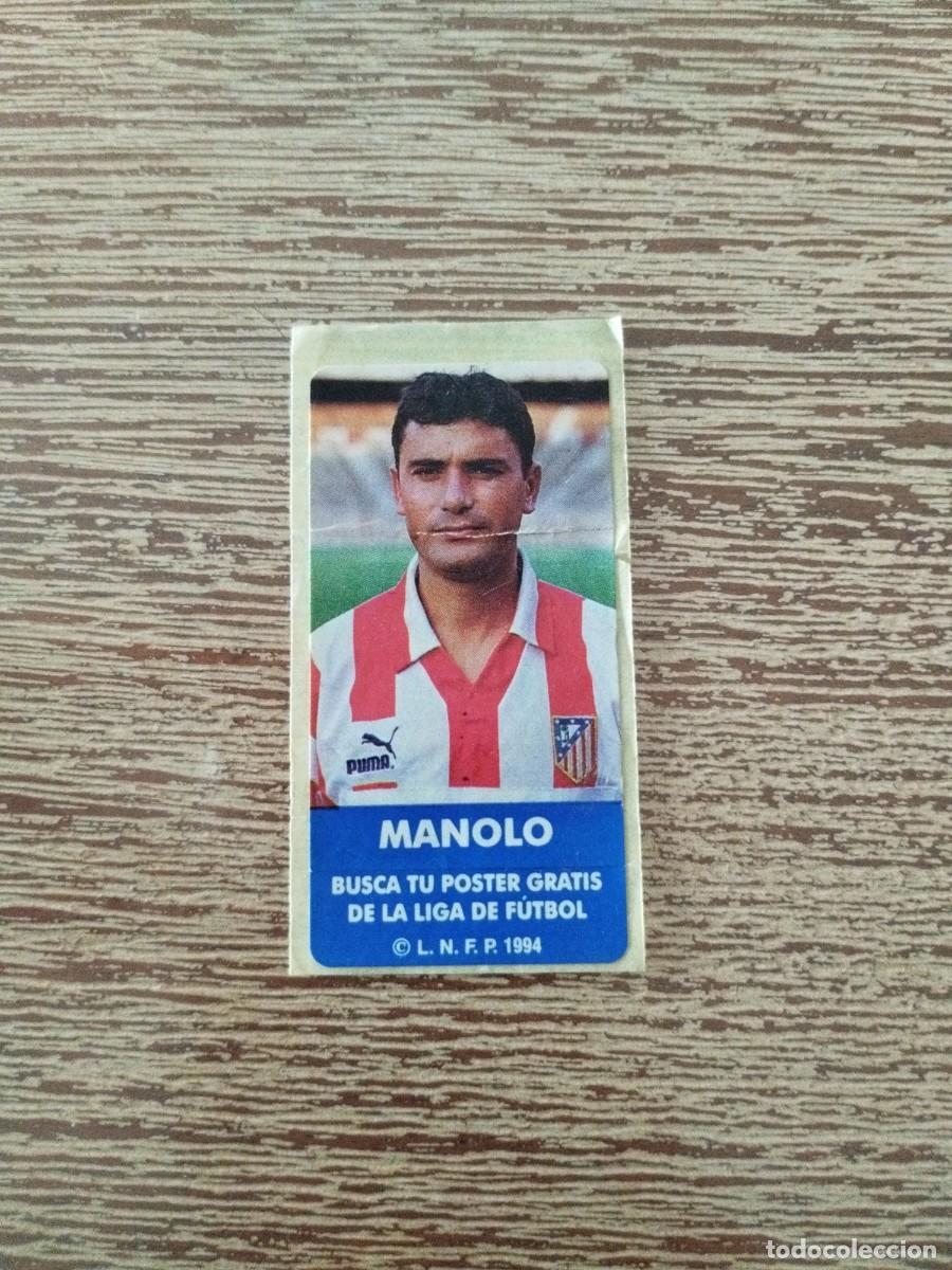 Cromos de f&uacute;tbol: Pegatina Chicle Manolo - Atl&eacute;tico Madrid - Liga 1994 - Sin pegar - Cromo Futbol Sonrics