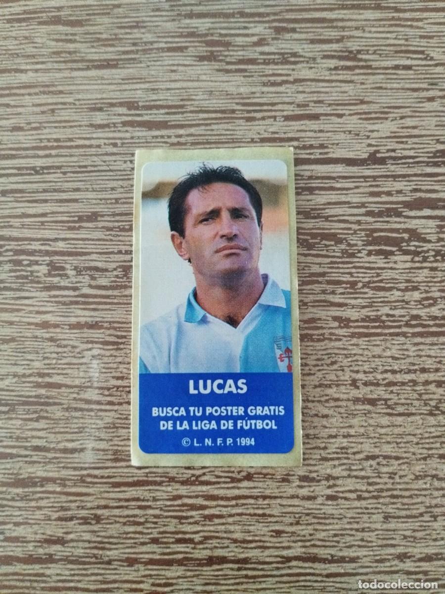 Fu&szlig;ball-Sticker: Pegatina Chicle Lucas - Compostela - Liga 1994 - Sin pegar - Cromo Futbol Sonrics