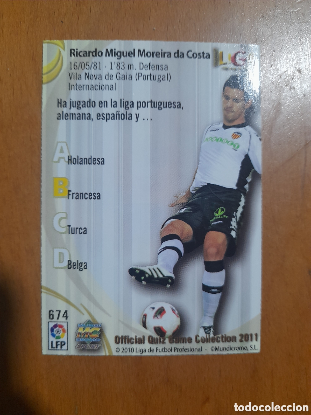 Fu&szlig;ball-Sticker: N&deg;674 Ricardo Mundicromo 2010/2011