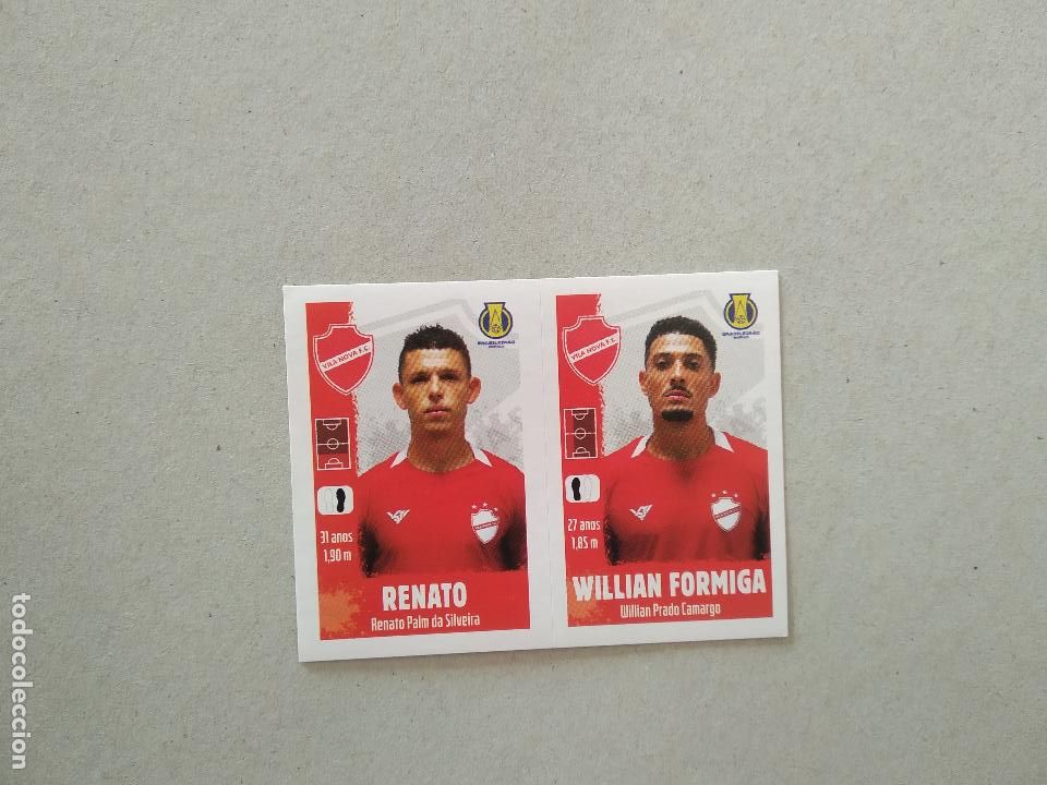 Fu&szlig;ball-Sticker: 351 RENATO WILLIAN FORMIGA VILA NOVA CROMO FUTBOL BRASILEIRAO PANINI LIGA BRASIL BRASILEIRO 2022